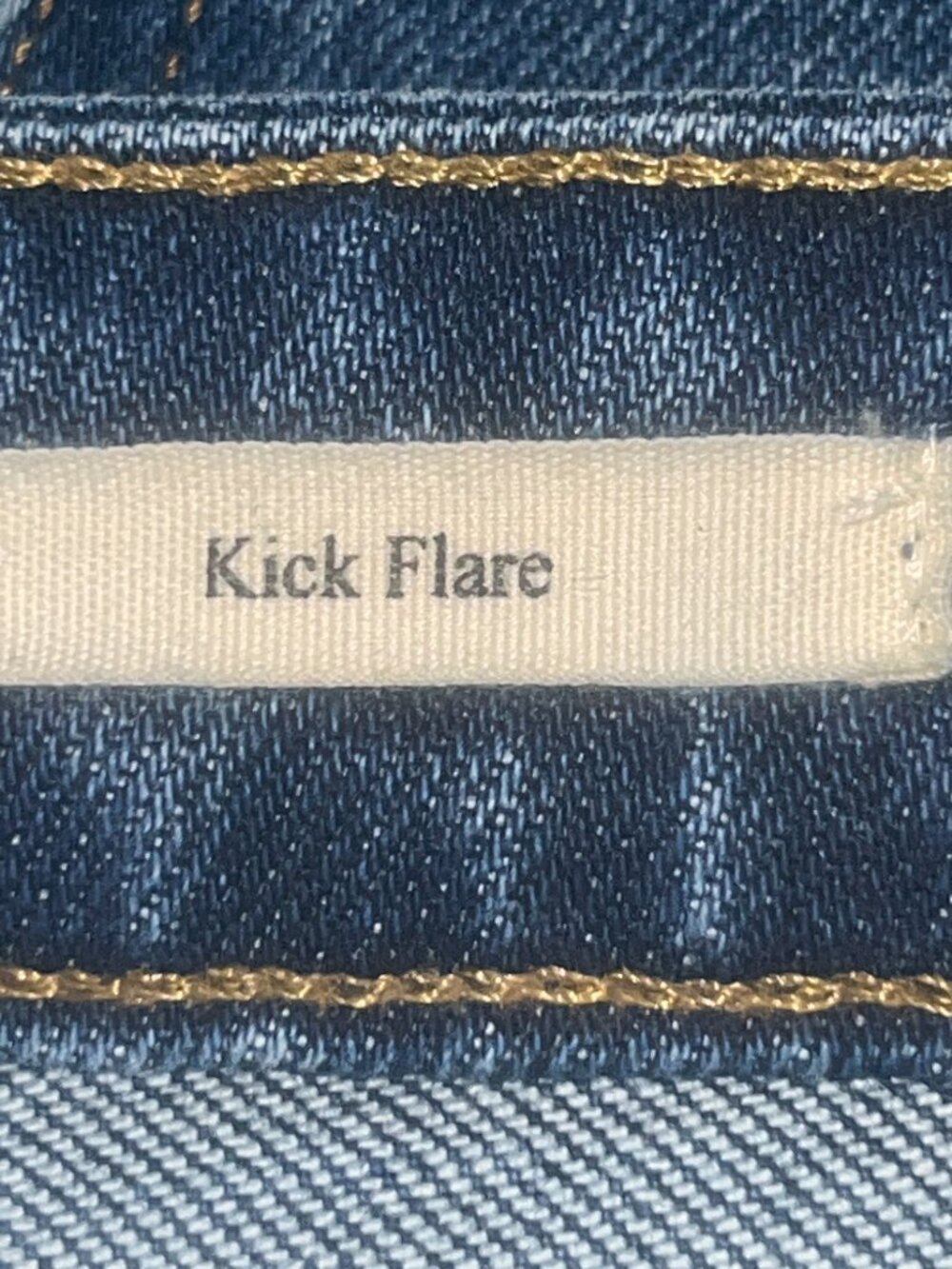 NOEND NO END Denim Farrah Mid Rise Kick Flare Raw Hem Cropped Jeans  -EUC - 28 - Picture 12 of 15